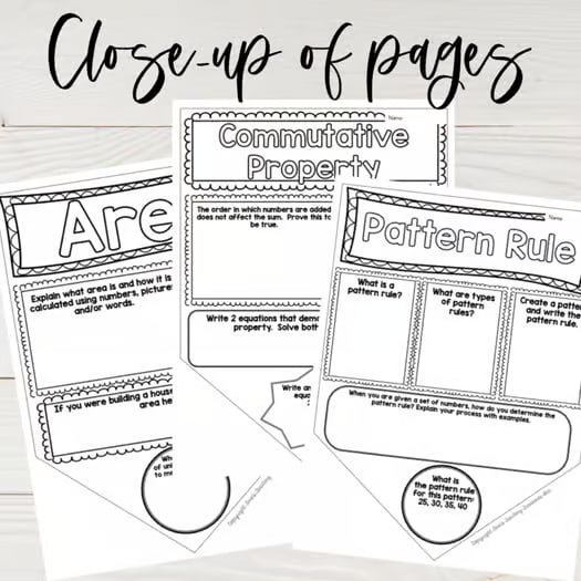 Math Terms Poster Bunting: Increasing Communication Skills in Math