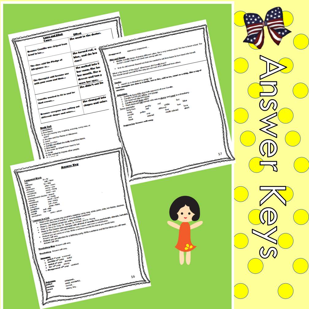 A Bad Case of Stripes by David Shannon Book Unit