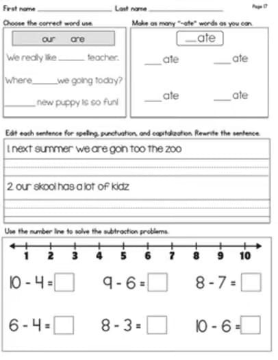 January Daily Skills Practice /Morning Work
