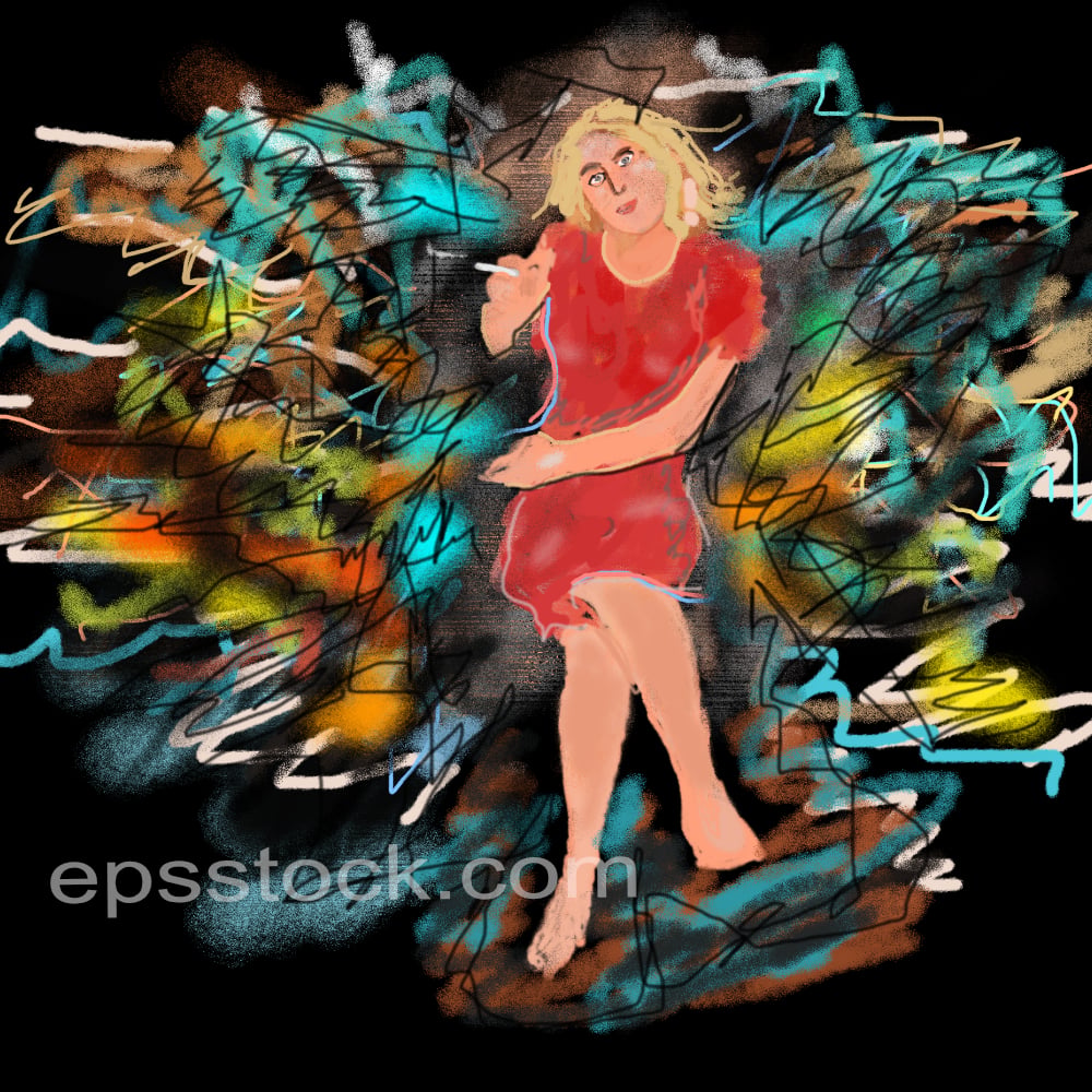 smoking woman