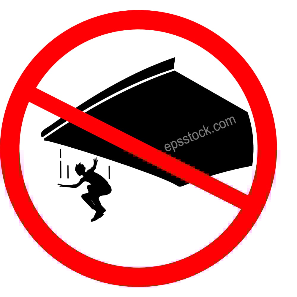 No jumping from bridge sign