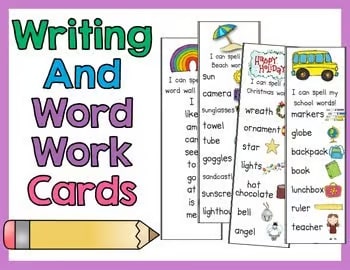 Writing and Word Work Cards