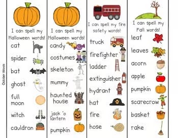 Writing and Word Work Cards