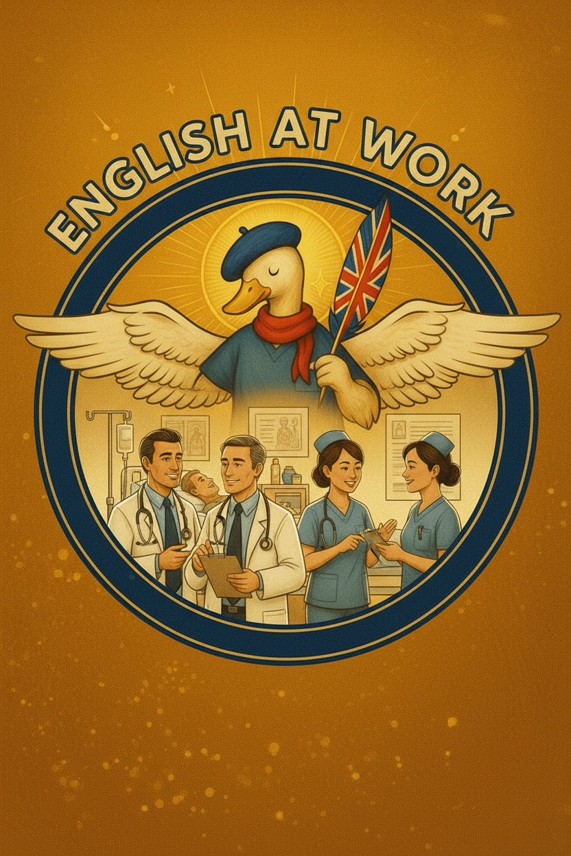 Medical English for french health care workers, an innovative gentle method designed for efficient learning. NeuroDiverse and dyslexic friendly.