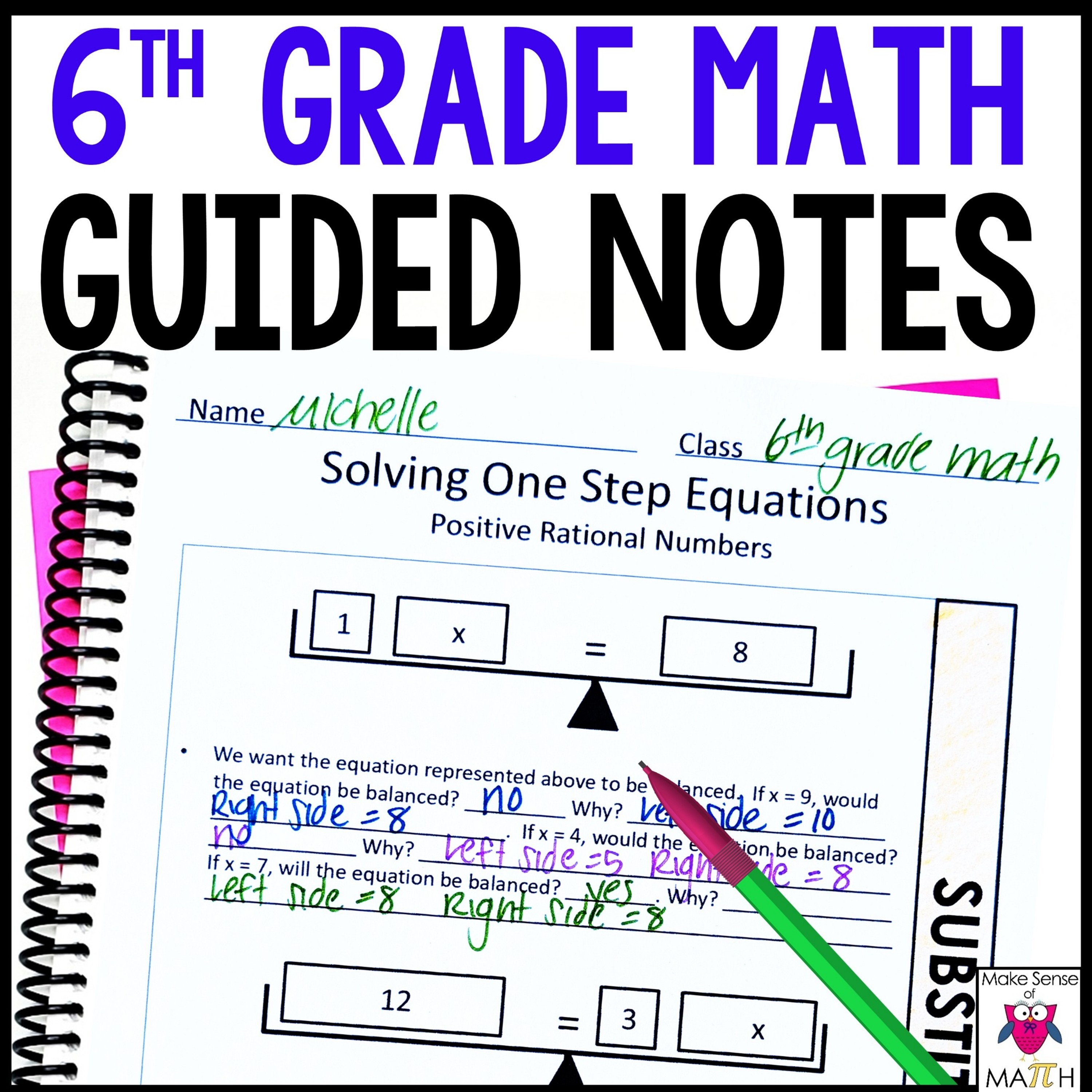 6th Grade Math Guided Notes & Practice