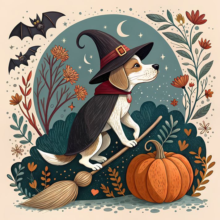 🐾Bring a touch of spooky charm and rustic elegance to your creative projects with this exclusive Halloween Folk Art Dog Bundle! Featuring 135 high-resolution PNG designs (3072px to 9216px, 300 DPI) in square, portrait, and landscape formats, this collecti
