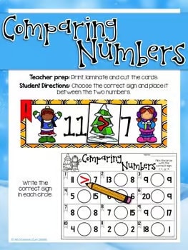 Winter Math Centers for Kindergarten, 1st, and 2nd grade