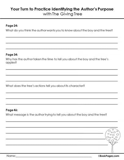 The Giving Tree by Shel Silverstein | Lesson Plans, Assessments, and Activities