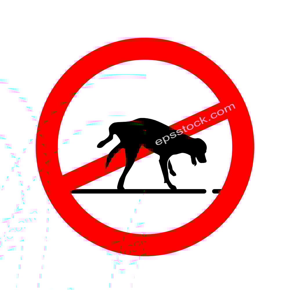 No Dog Peeing Sign