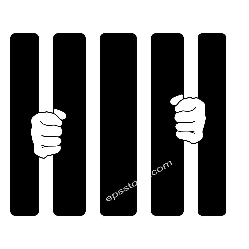 man behind bars