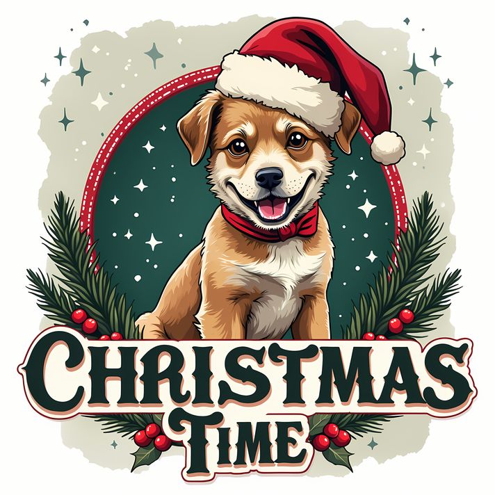 🐾65 Christmas Themed Dogs High-Res Art Images in different Illustrated and Painterly Art Styles  📦 What’s Included:  65 Files in total High Resolution: 300 DPI for professional quality Image Sizes: From 4608px to 6144px 🎨 Perfect For:  Wall Art & Décor Cu
