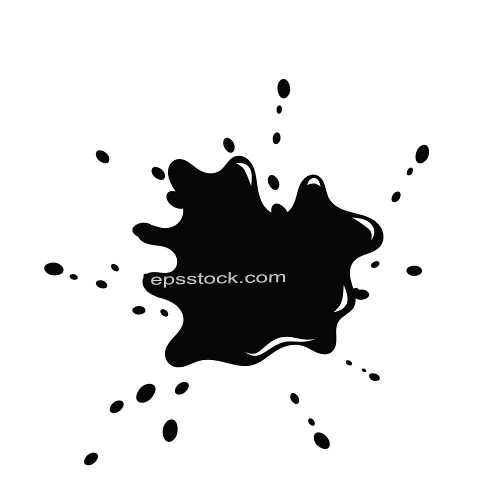 Black spilled paint