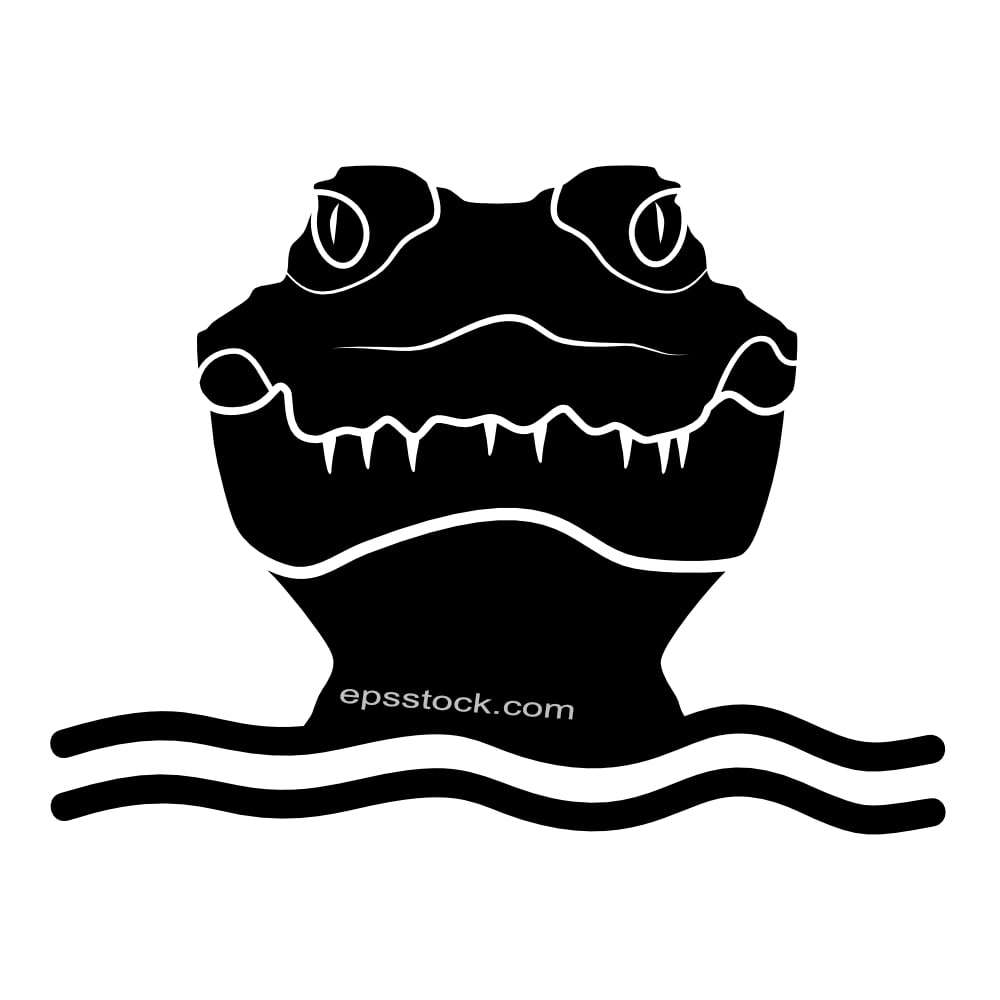 Crocodile face symbol