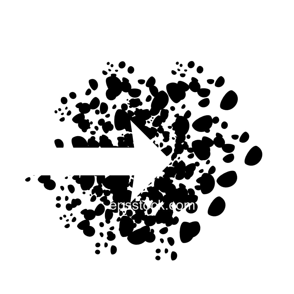 grunge white arrow