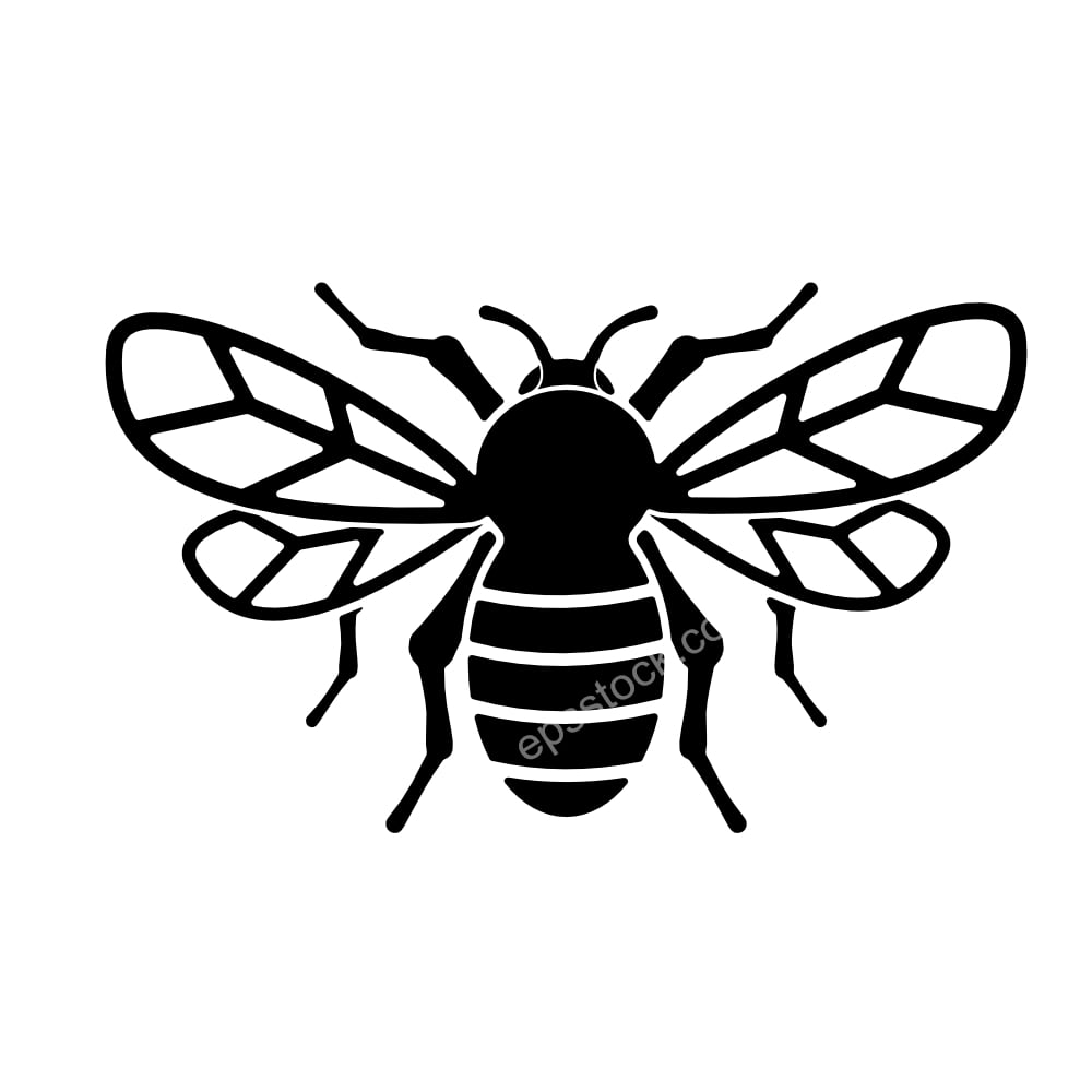 honey bee top view symbol
