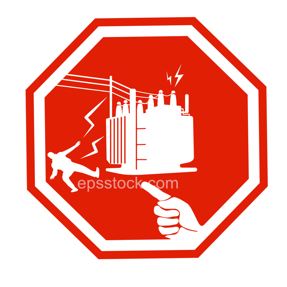 warning, Electrical Substation Transformer