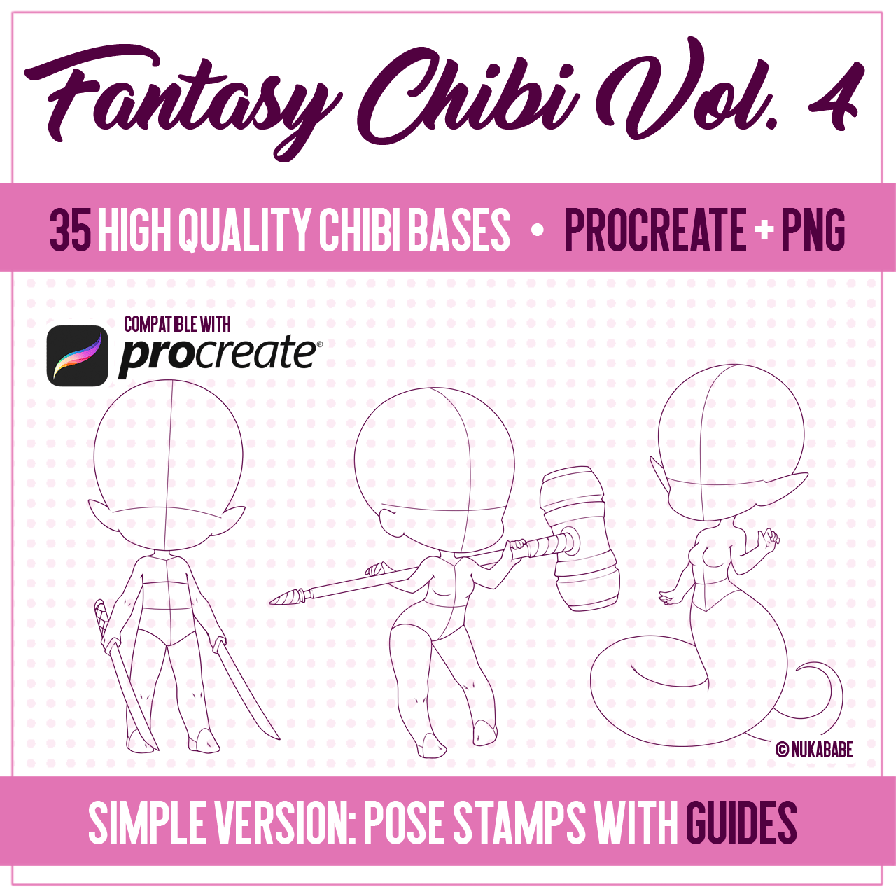 Chibi fantasy bases vol. 4 [Procreate PNG] - Payhip