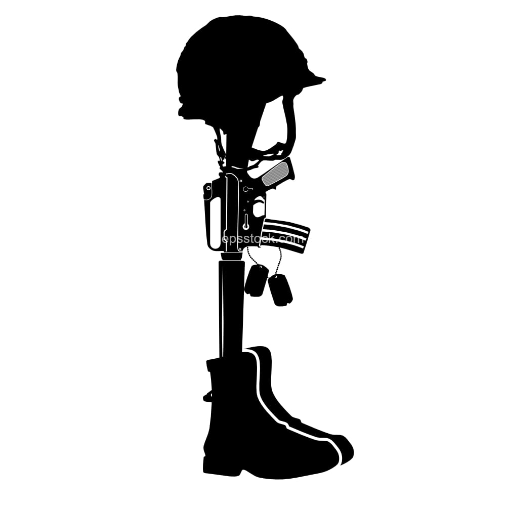 Fallen Soldier Battle Cross Cremation Memorial