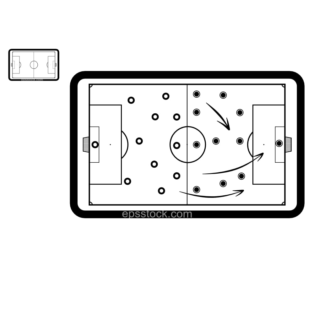 Magnetic Soccer Coaches Clipboard