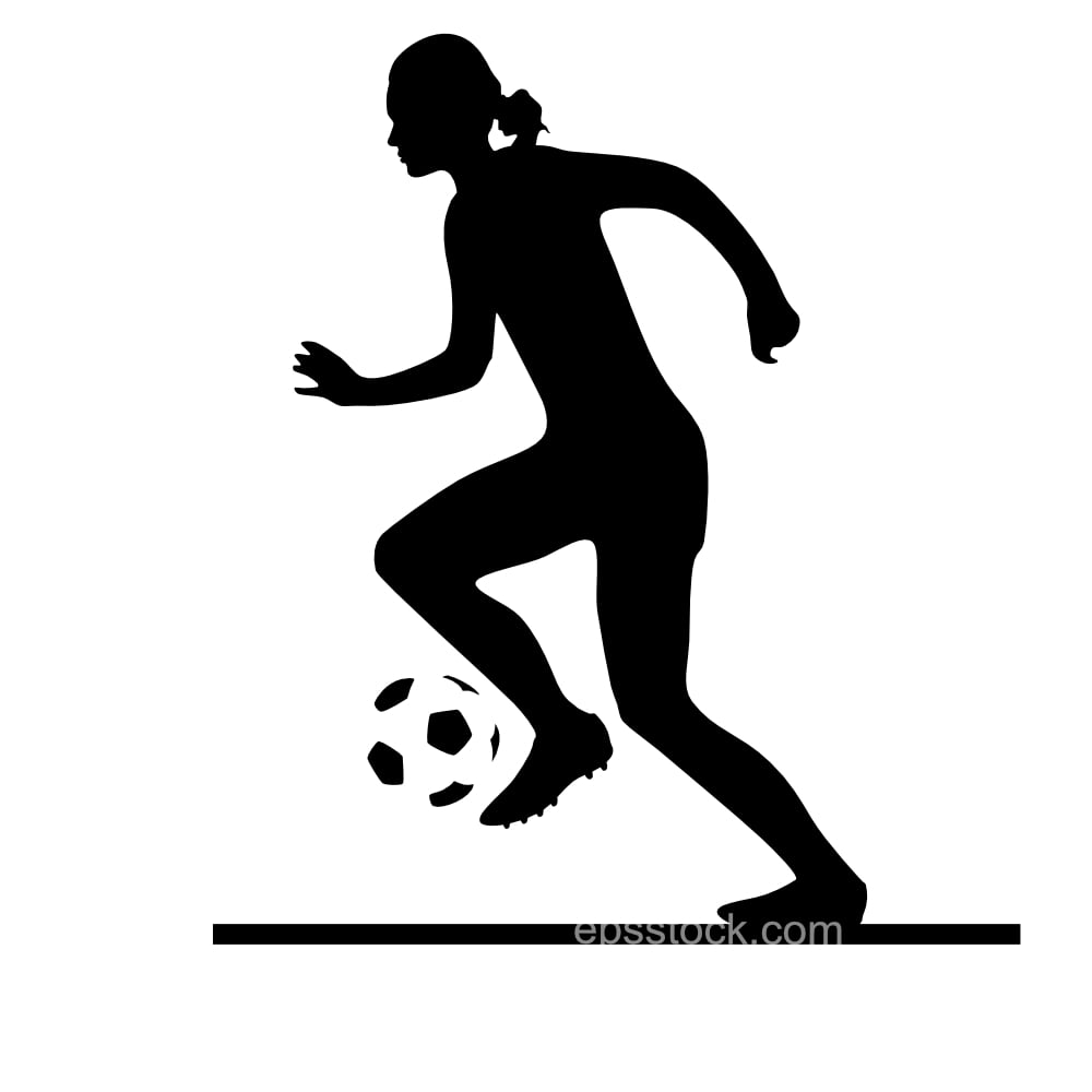 Female soccer football player