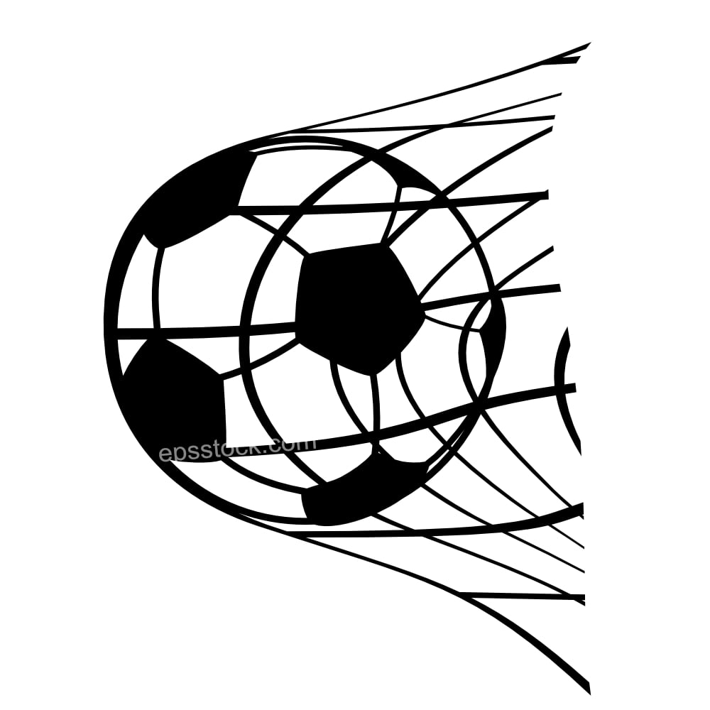 football ball in a net goal