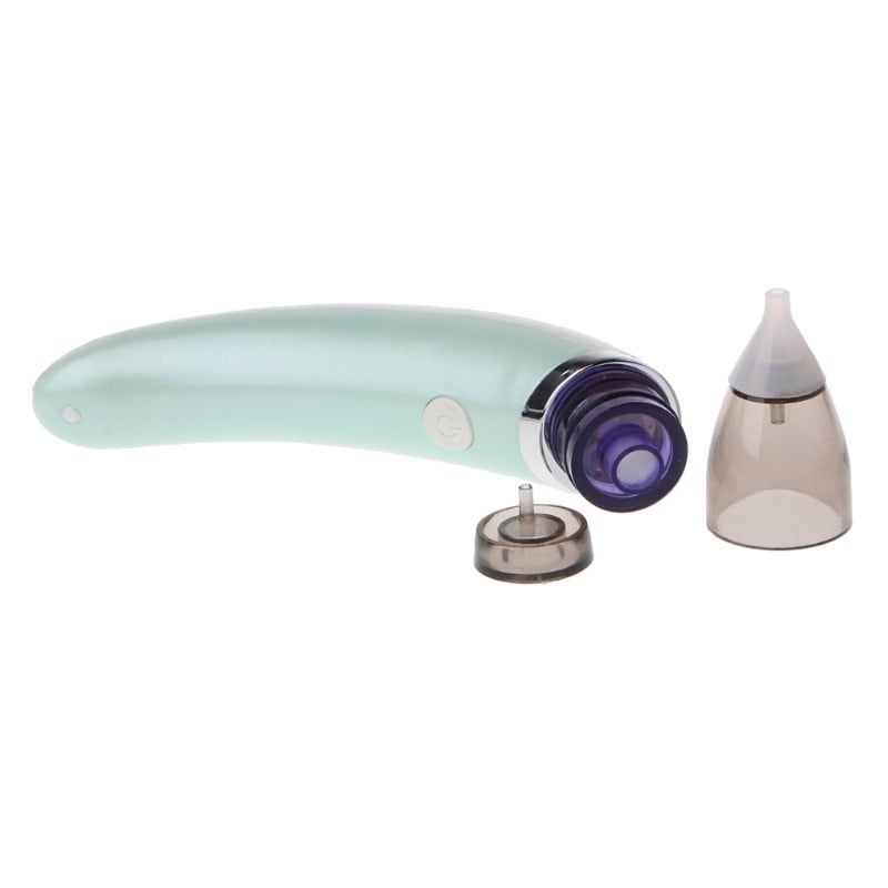 Baby nose aspirator with comfortable suction tips and rechargeable use.