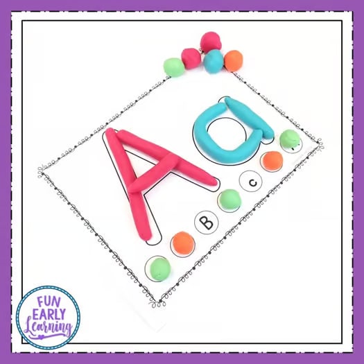 Play Dough Letter Mats