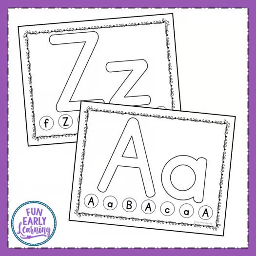 Play Dough Letter Mats