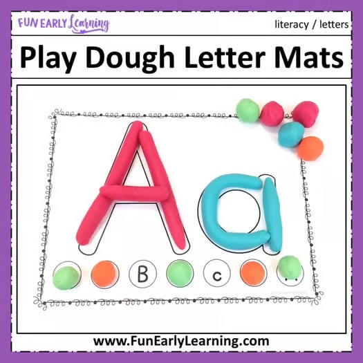 Play Dough Letter Mats
