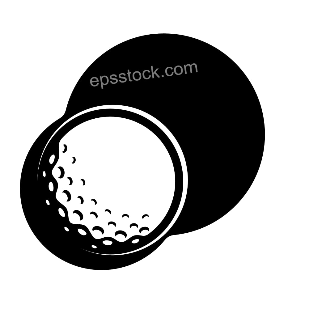 Golf ball, top view