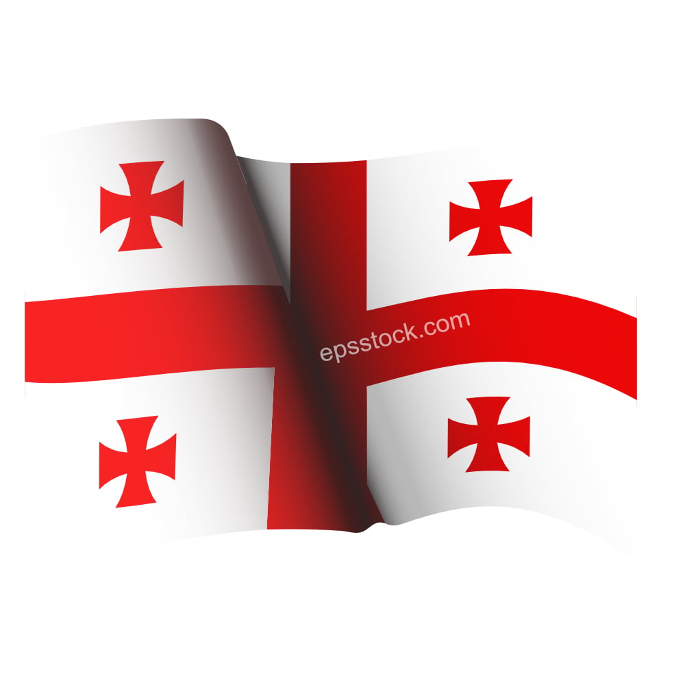 waving flag of Georgia