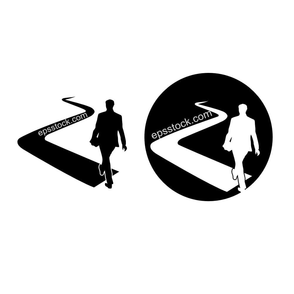Businessman on road