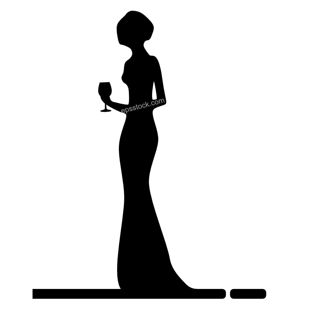 woman with glass