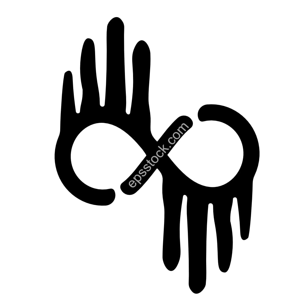 Hands showing the infinity symbol