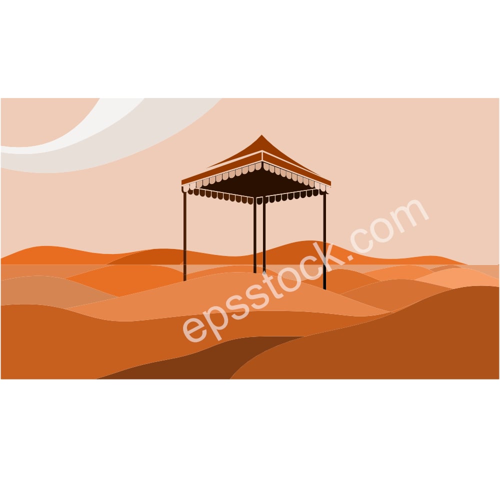 folding tent in the desert