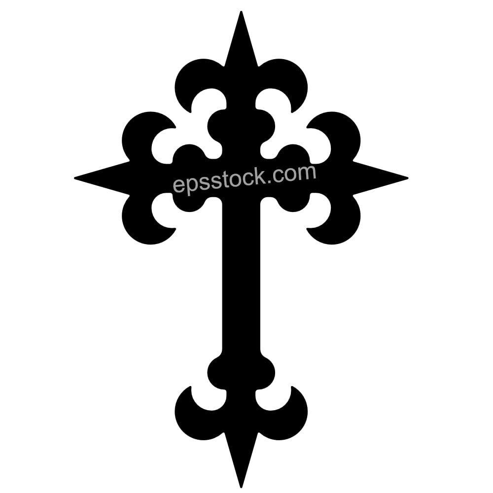 Fleur De Lis Cross Shape