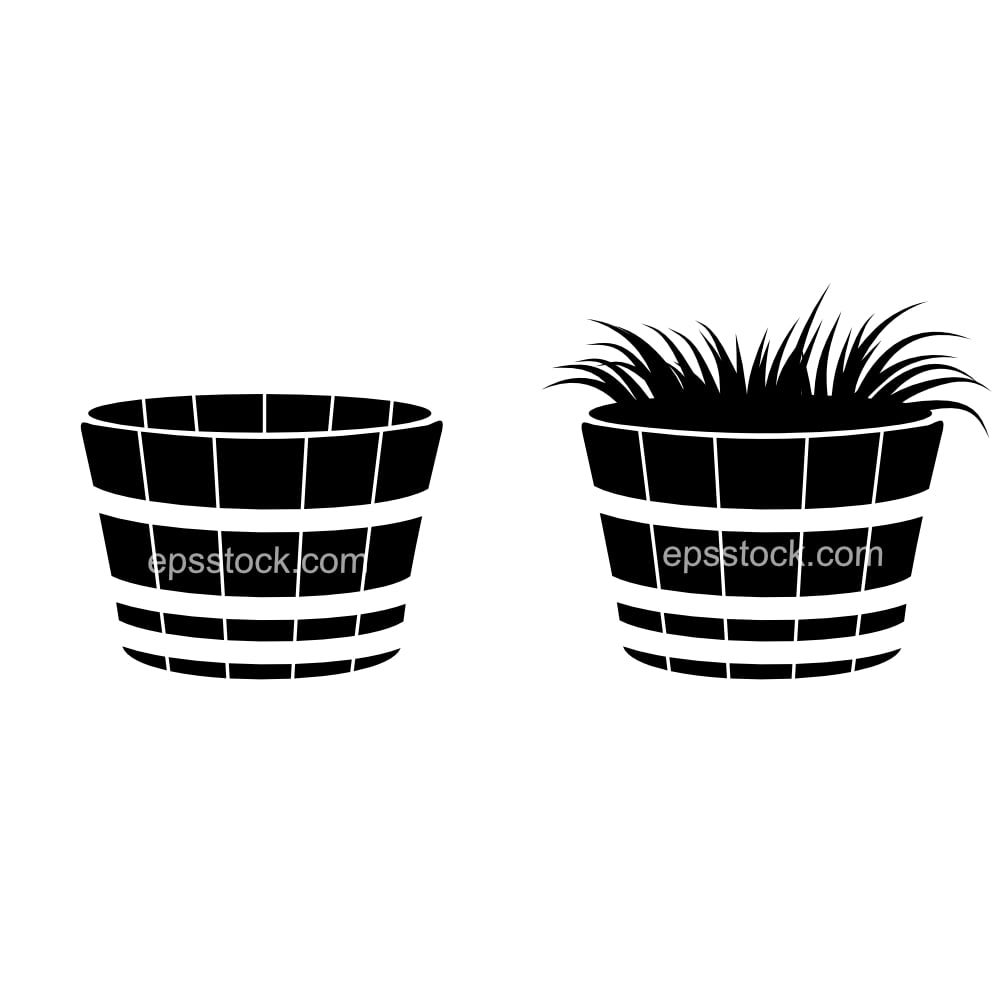 Wood Barrel Planter