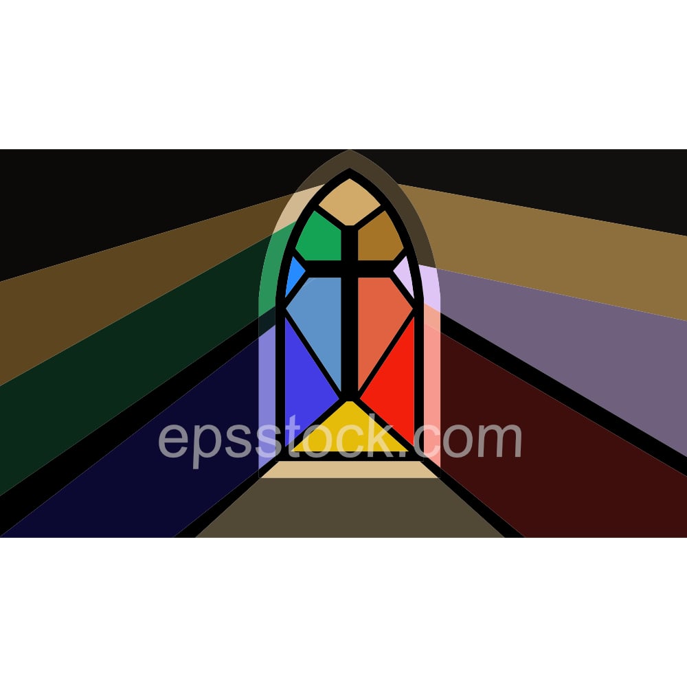 stained glass window in a church