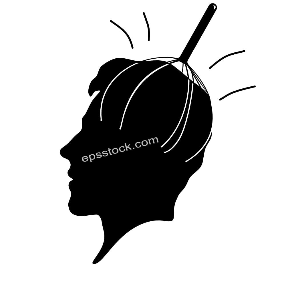 Scalp Massager on head