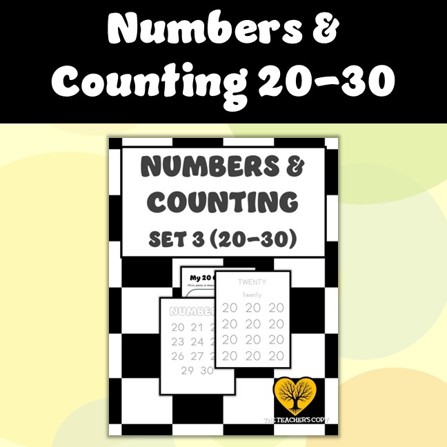 Numbers & Counting (20-30) Set 3