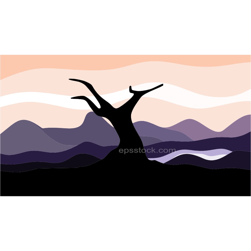 landscape with old tree