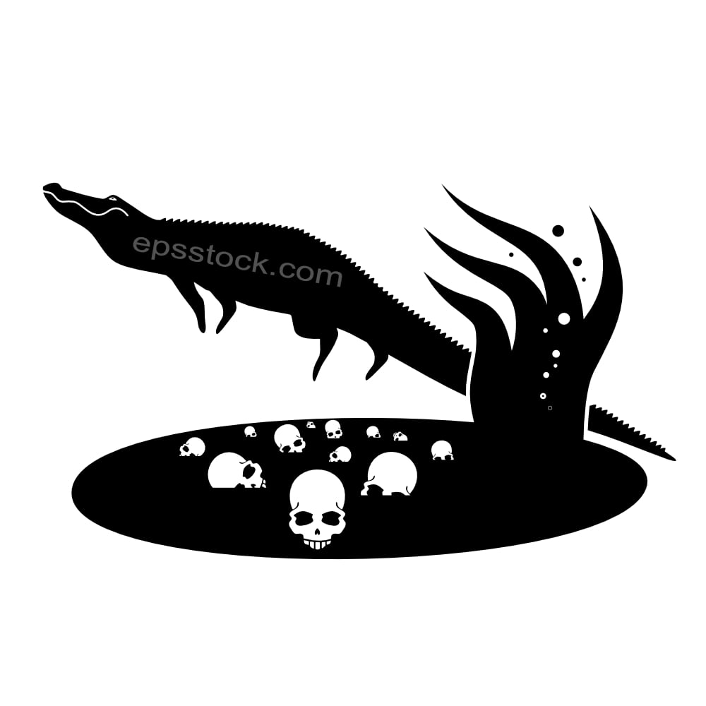 alligators in water