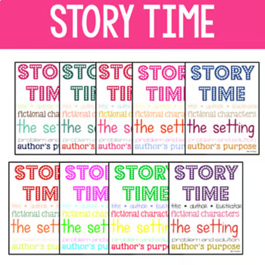 Library Signs for Story Time and Fairy Tales