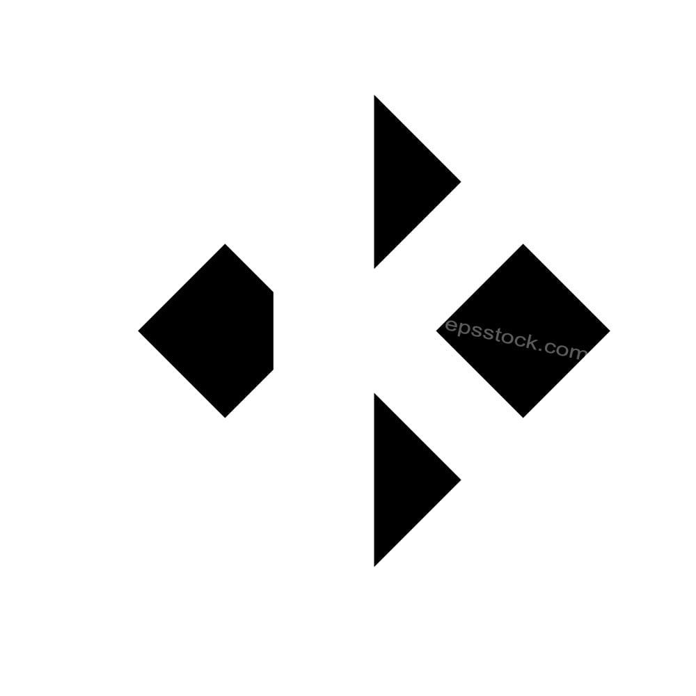 letter K in medical shape