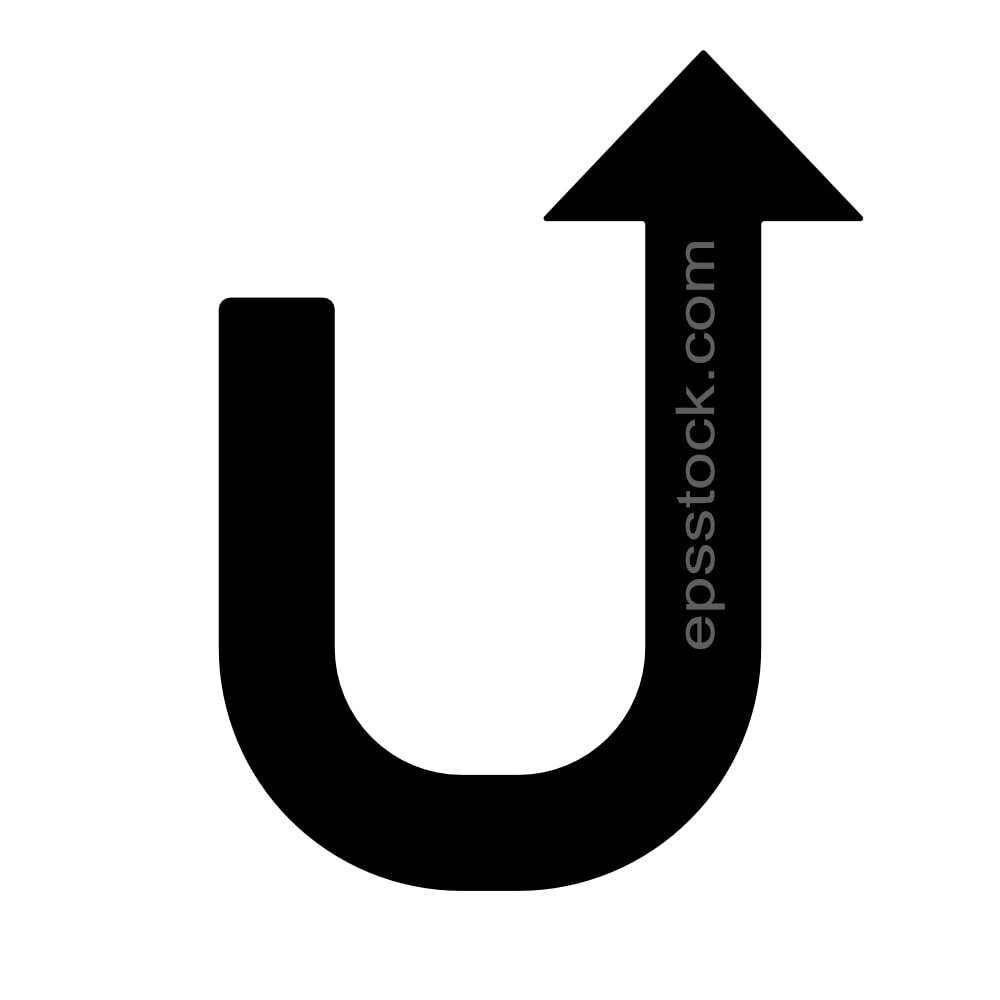 letter U in financial shape