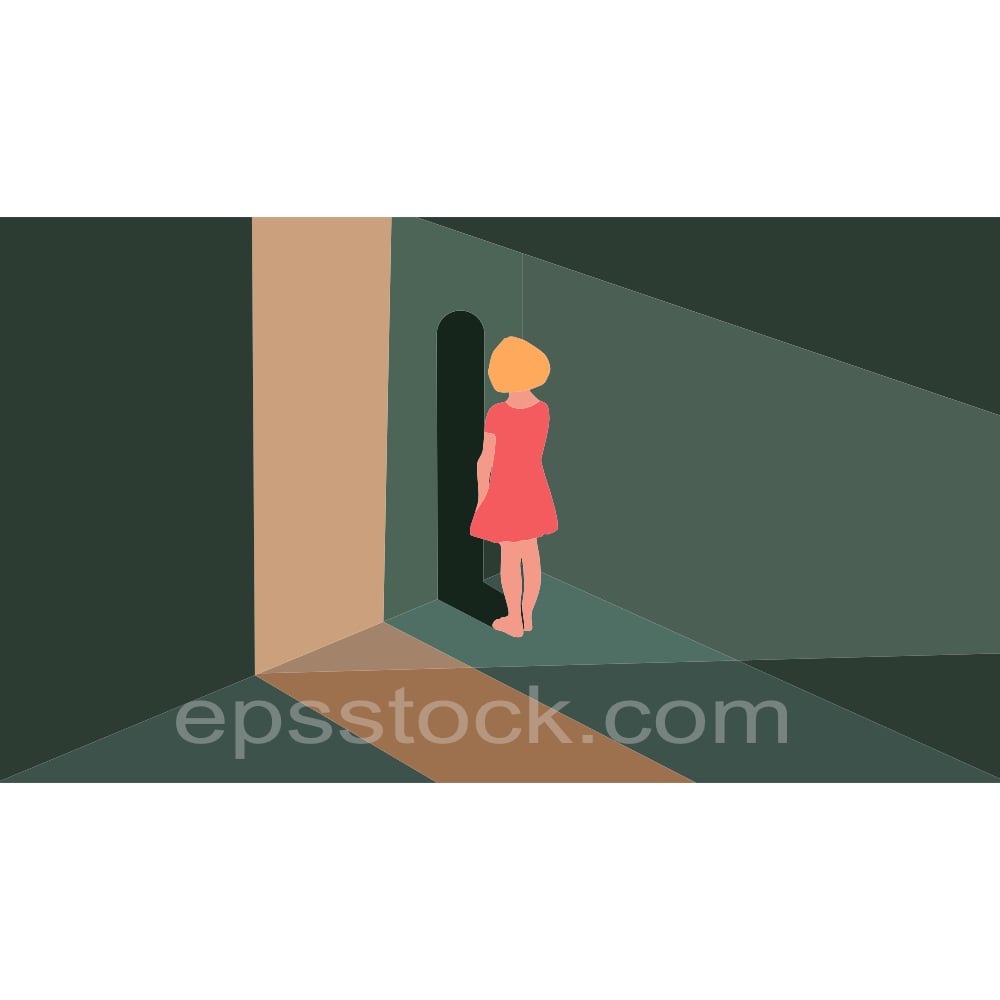 the child is standing in the corner