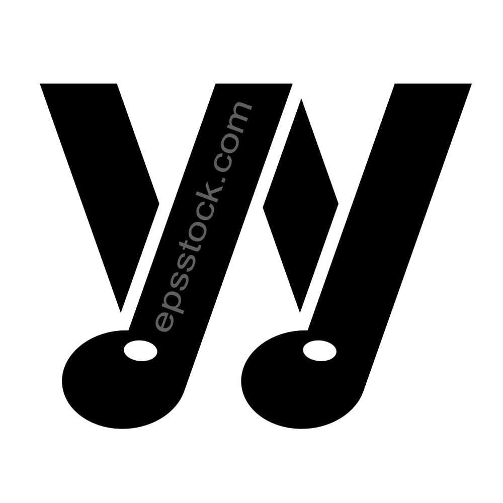 letter W in note shape