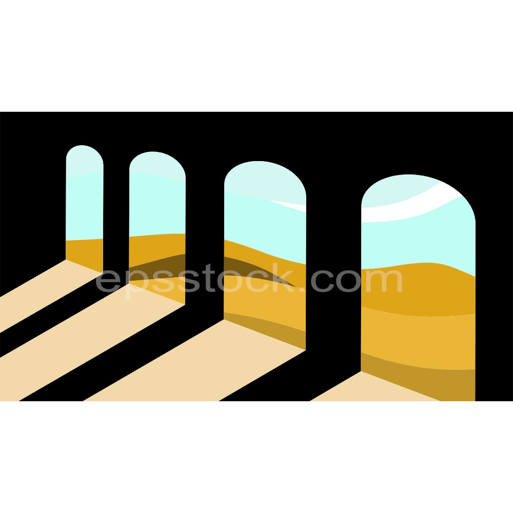 landscape from arch