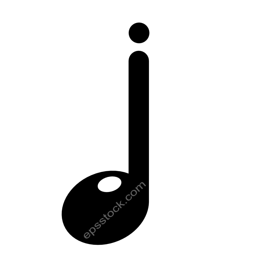 letter I in note shape