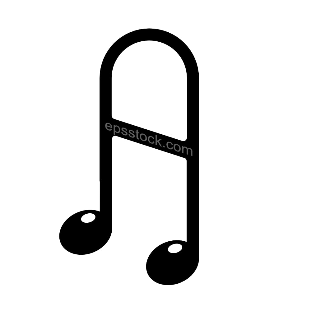 letter A in note shape